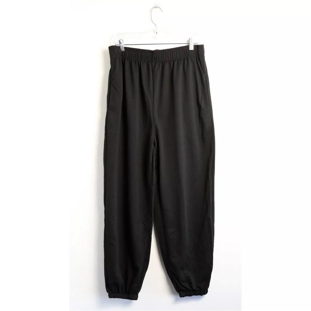 Black Sweatpants loungewear athleisure XXL 1X comfy casual minimalist joggers - Picture 5 of 8